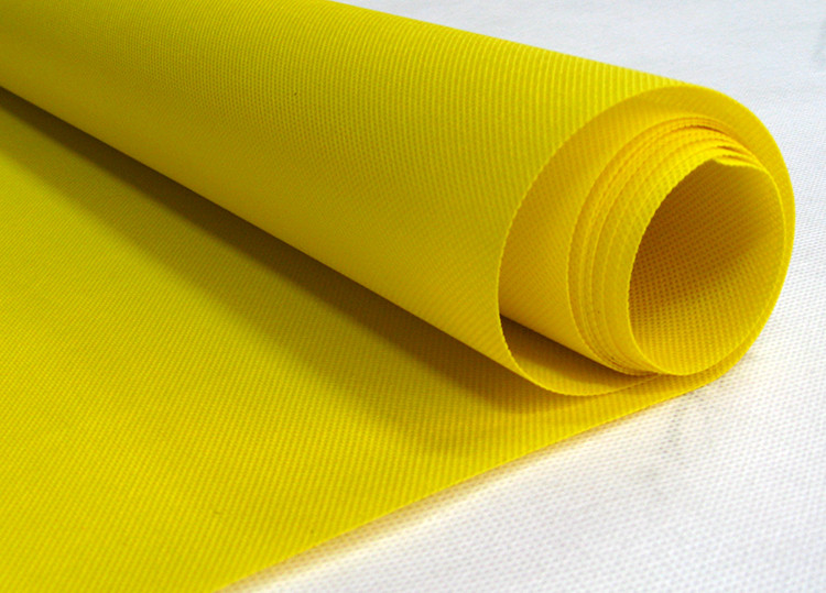 Oeko - Tex Standard Spunbond Nonwoven ผ้า Non Polypropylene ผ้าสีเหลือง